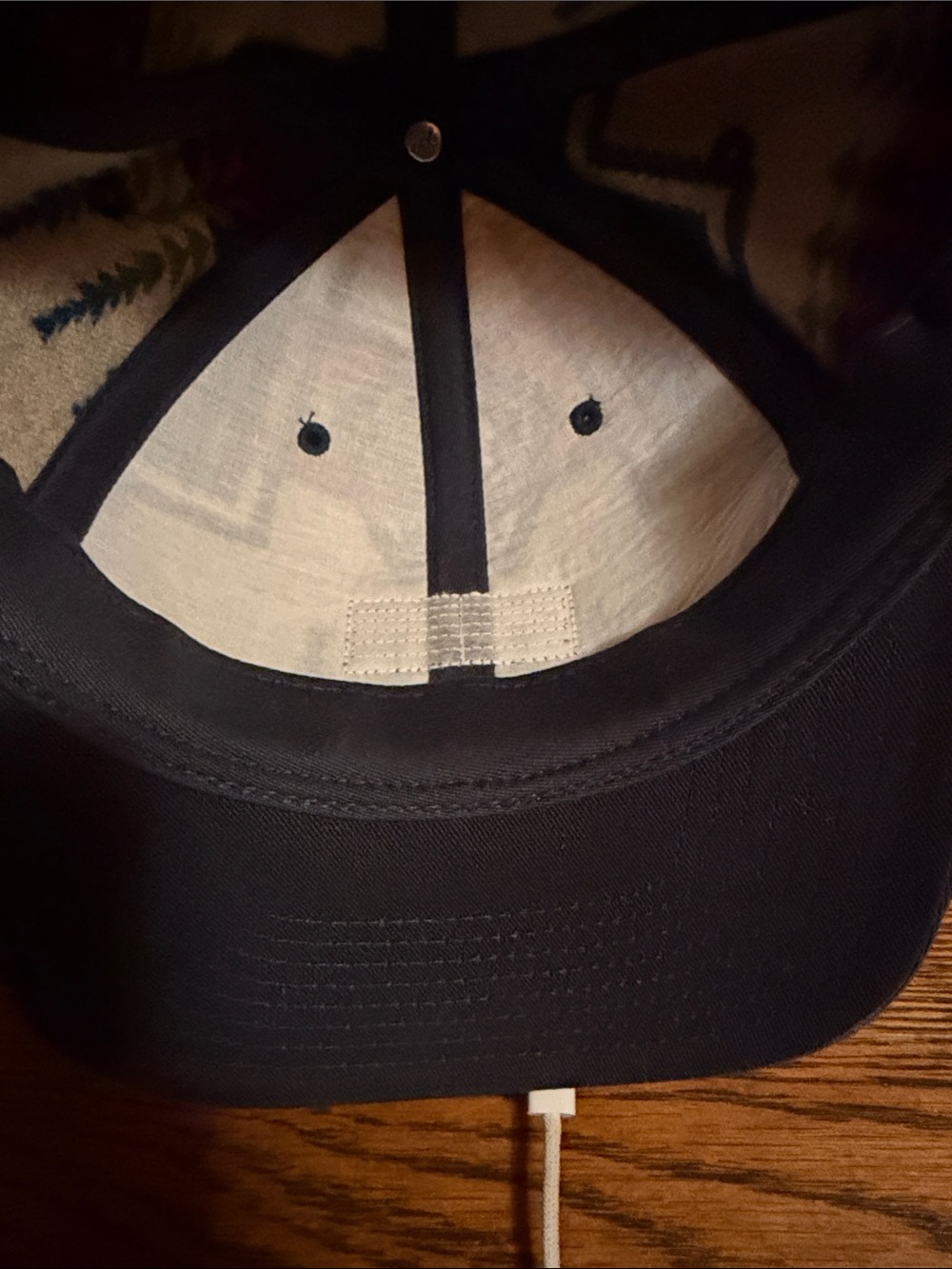 Pendleton Multicolor Patterned Wool Camp Cap with Navy Brim - Picture 2 of 2